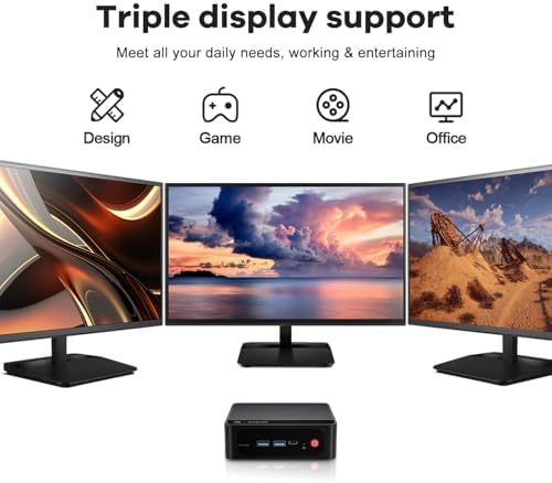 Beelink SER5 MAX Mini PC - AMD Ryzen 7 6800U, 24GB RAM, 500GB SSD, 4K Triple Display, Ideal for Gamers and Professionals
