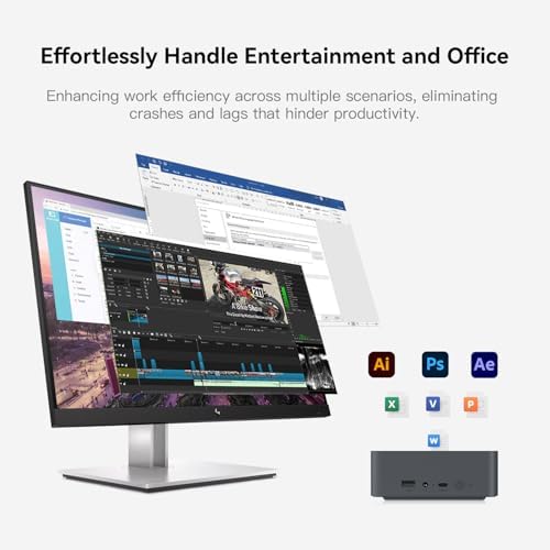 Beelink SER5 MAX Mini PC - AMD Ryzen 7 6800U, 24GB RAM, 500GB SSD, 4K Triple Display, Ideal for Gamers and Professionals
