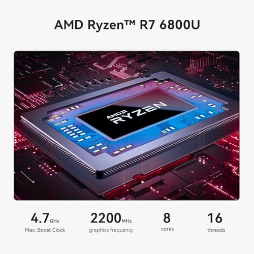 Beelink SER5 MAX Mini PC - AMD Ryzen 7 6800U, 24GB RAM, 500GB SSD, 4K Triple Display, Ideal for Gamers and Professionals