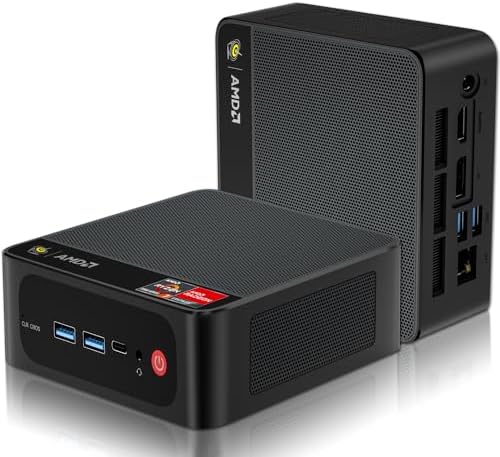 Beelink SER5 MAX Mini PC - AMD Ryzen 7 6800U, 24GB RAM, 500GB SSD, 4K Triple Display, Ideal for Gamers and Professionals